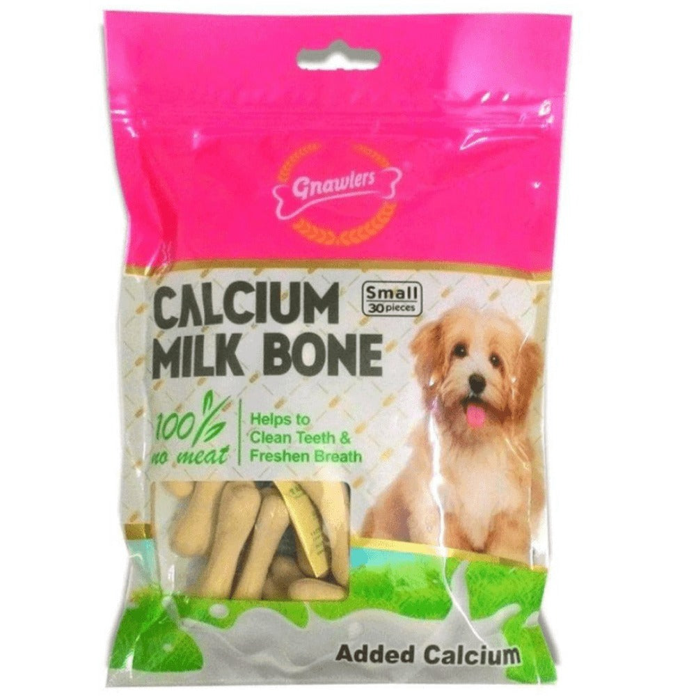 Gnawlers Calcium Milk Bone Treats & Kong Extreme Goodie Bone Toy Combo for Dogs