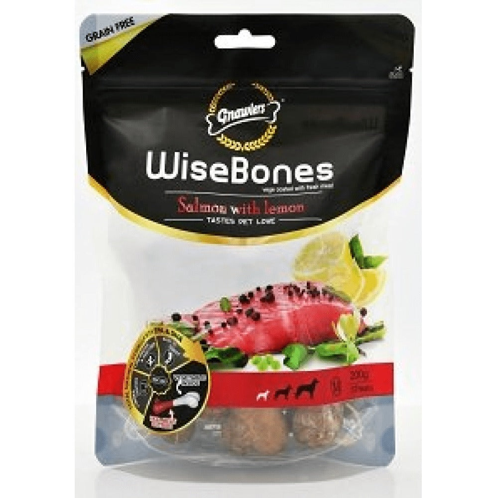 Gnawlers WiseBones Salmon with Lemon Dog Treats (Medium)