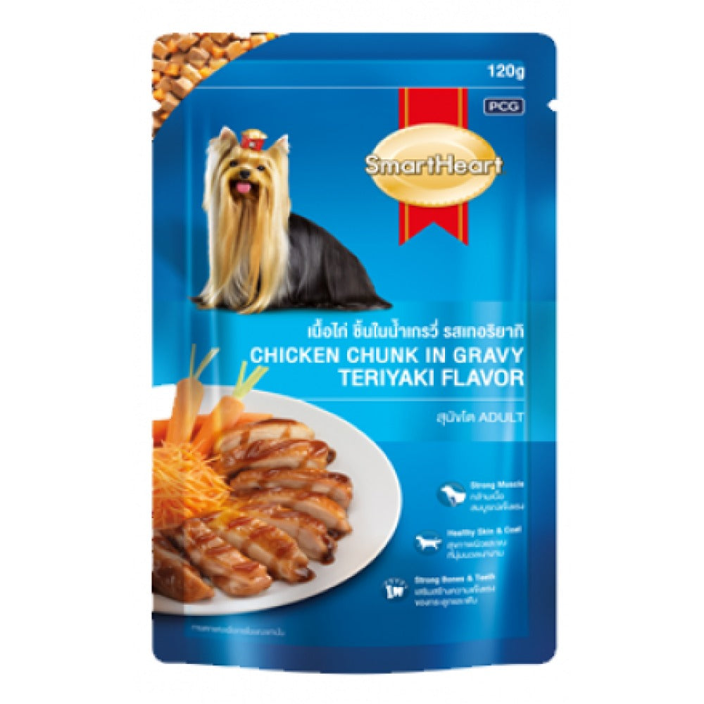 SmartHeart Chicken Chunk in Gravy Teriyaki Flavor Dog Wet Food