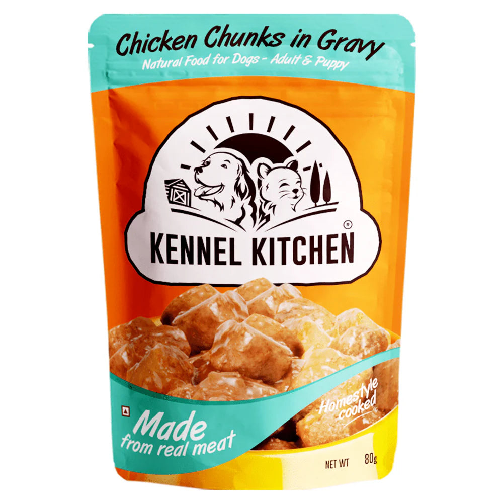 Kennel Kitchen Lamb Chunks in Gravy and Chicken Chunks in Gravy Adult and Puppy Dog Wet Food (All Life Stage) Combo