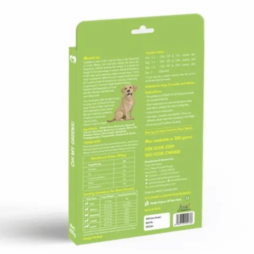 Fresh For Paws Oh My Greens Dog Wet Food and Drools Absolute Skin & Coat Supplement Tablets for Dogs Combo