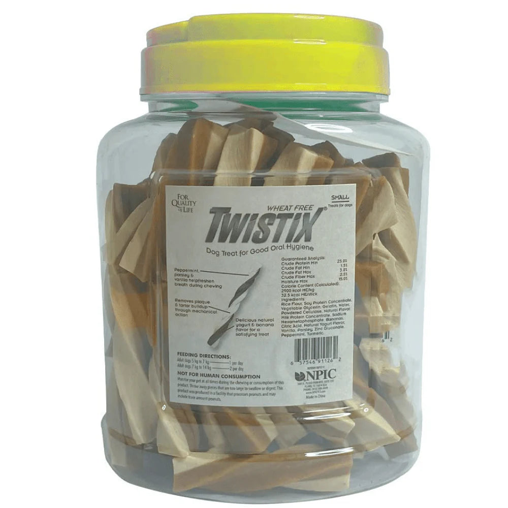 NPIC Twistix Yogurt & Banana Canister Dog Treats