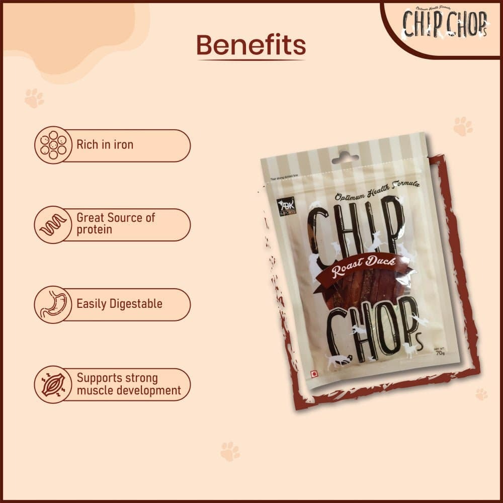 Chip Chops Roast Duck Strips Dog Treats