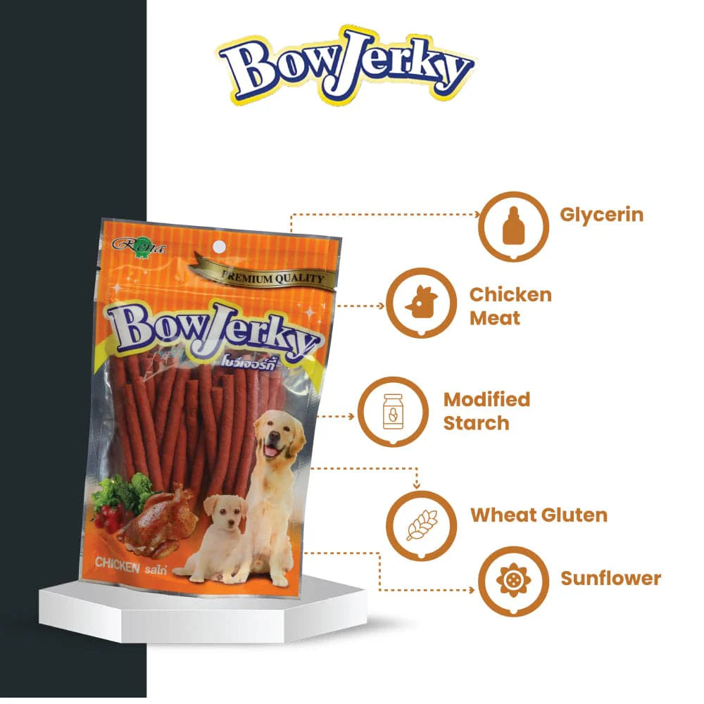 Rena BowJerky Chicken Sticks Dog Treats