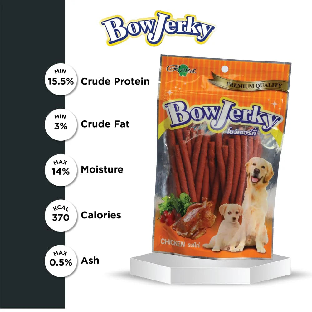 Rena BowJerky Chicken Sticks Dog Treats