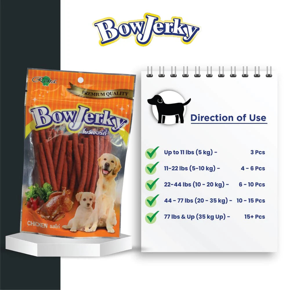 Rena BowJerky Chicken Sticks Dog Treats