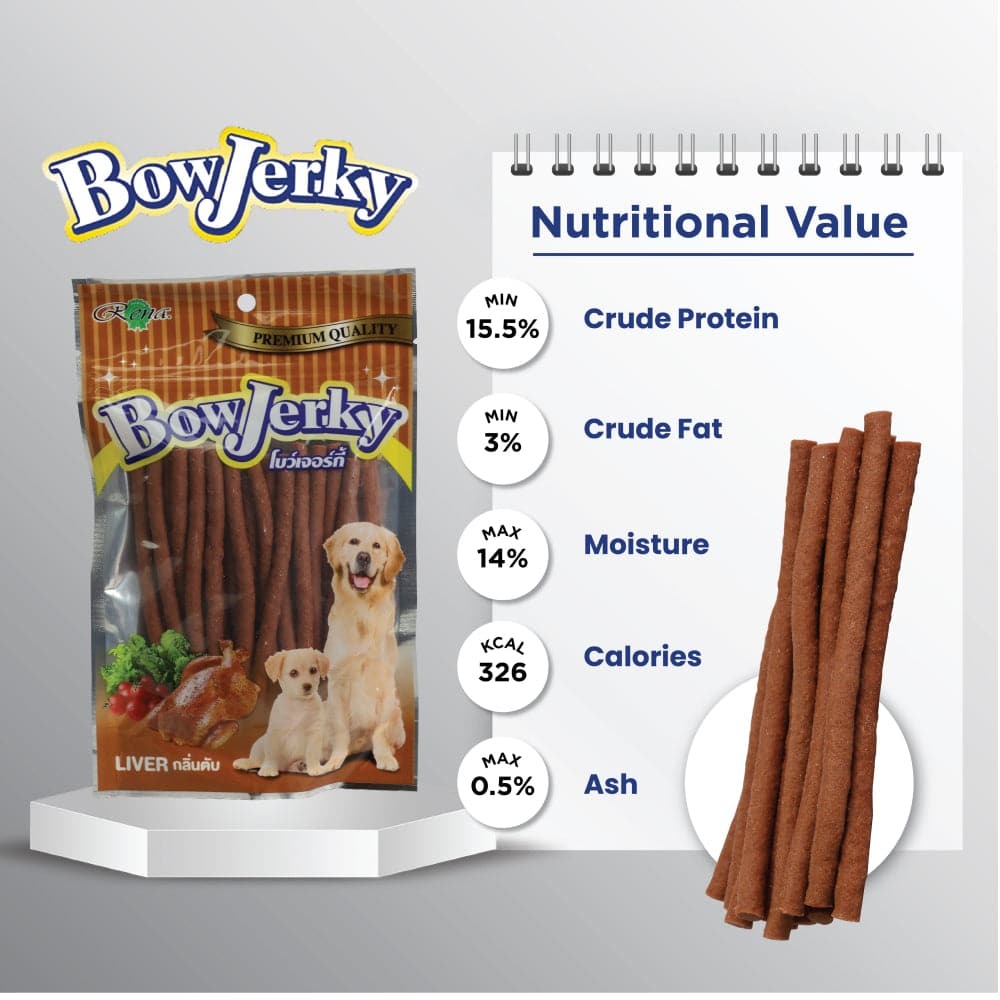 Rena BowJerky Liver Sticks Dog Treats