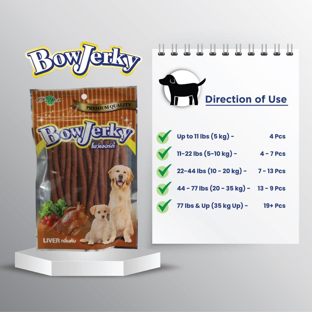 Rena BowJerky Liver Sticks Dog Treats