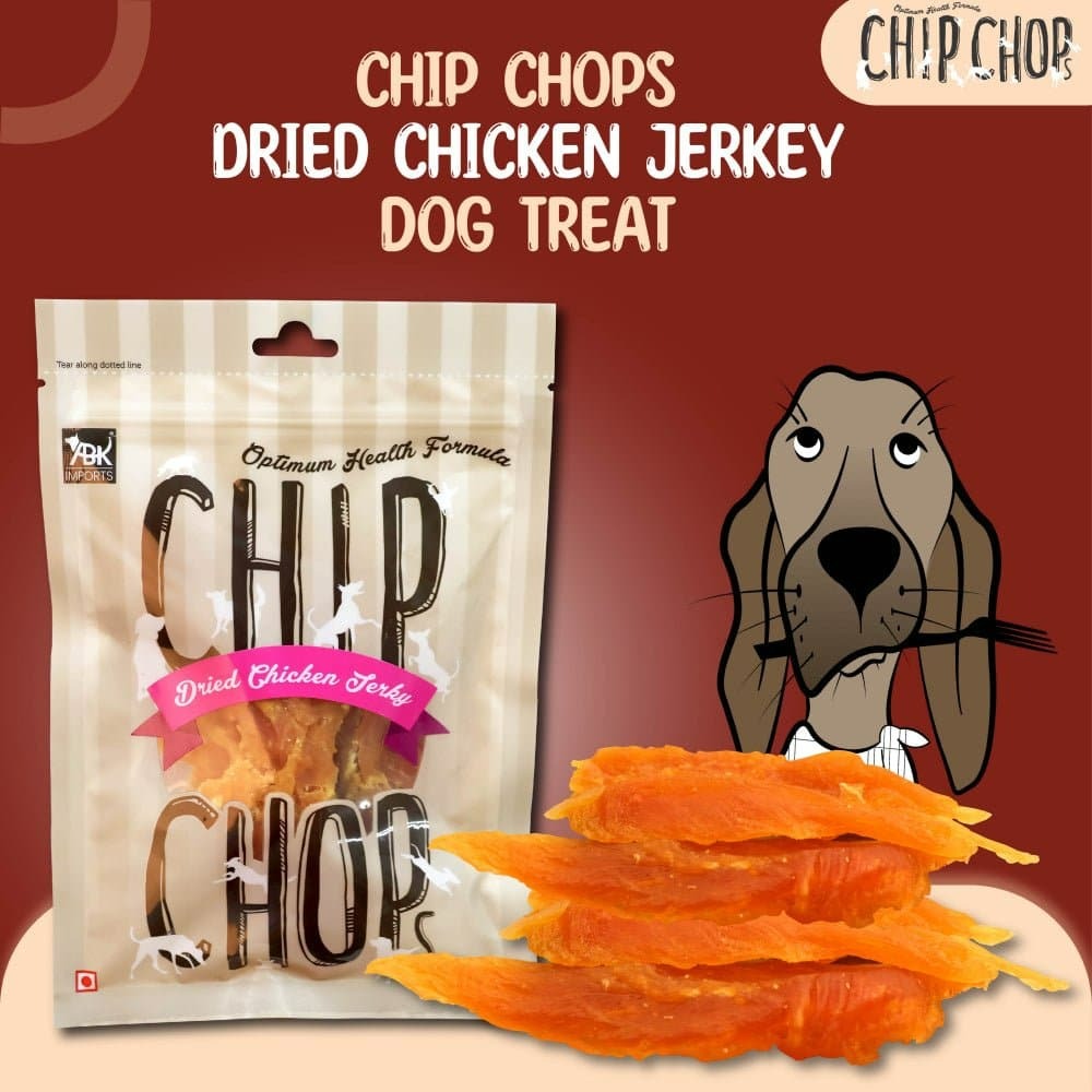 Chip Chops Sun Dried Chicken and Chicken Tenders Jerky Dog Treats Combo