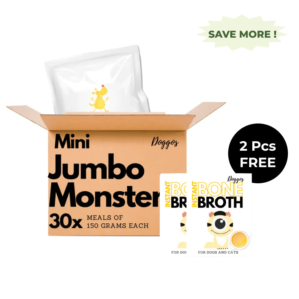 Doggos Mini Jumbo Monster Chicken and Pumpkin Fresh Dog Wet Food (Get Chicken Bone Broth Free)