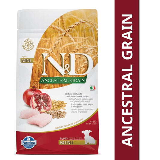 Farmina N&D Chicken & Pomegranate Ancestral Grain Puppy Mini Dog Dry Food