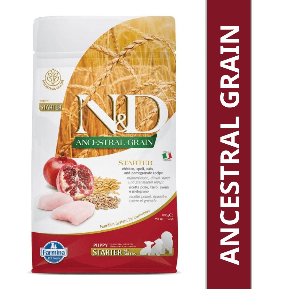 Farmina N&D Chicken & Pomegranate Ancestral Grain Starter Puppy Dog Dry Food