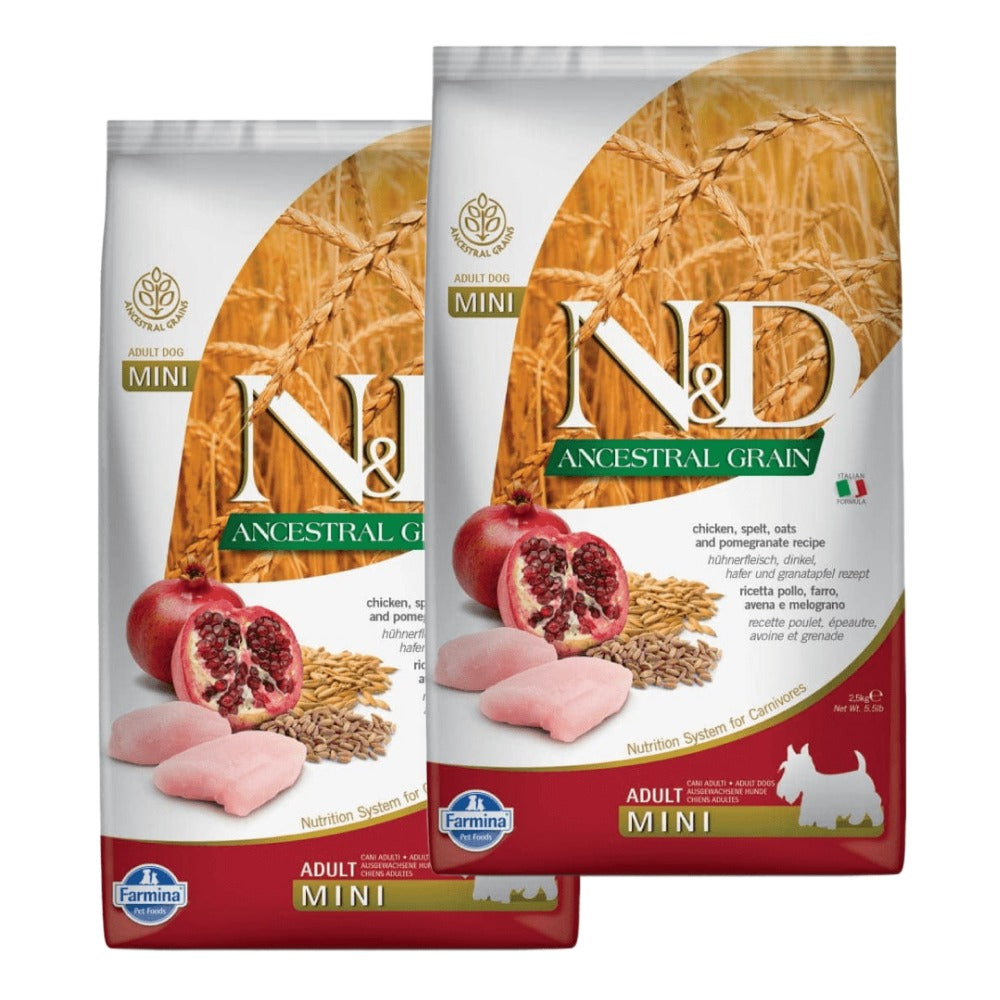 Farmina N&D Ancestral Grain Chicken & Pomegranate Adult Mini Dog Dry Food