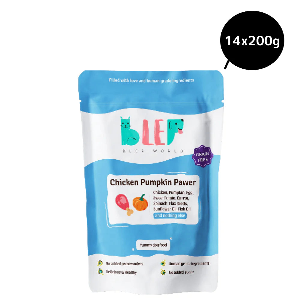 BLEP Chicken & Pumpkin Pawer Dog Wet Food (200g)