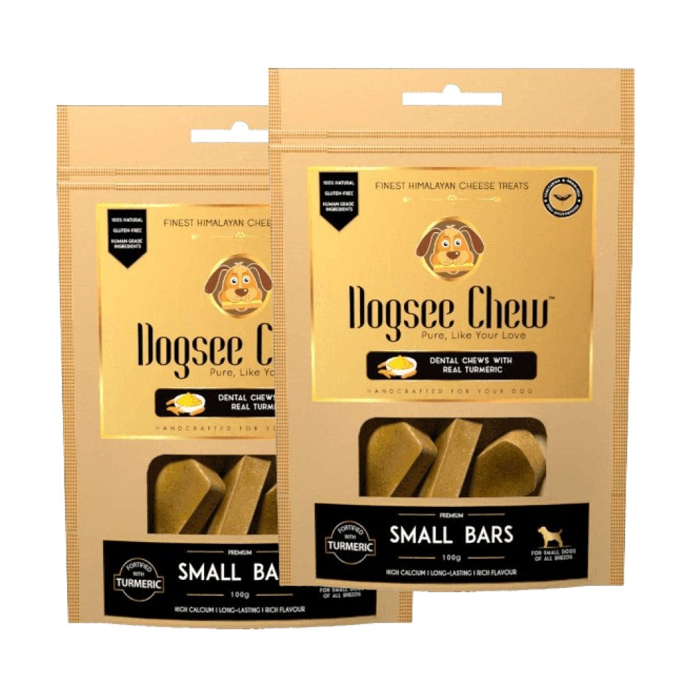 Dogsee Chew Turmeric Chew Bars Mini Breed Dog Treats