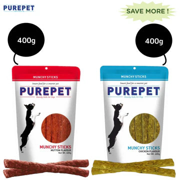 Purepet Mutton Flavour Munchy Sticks Dog Treat