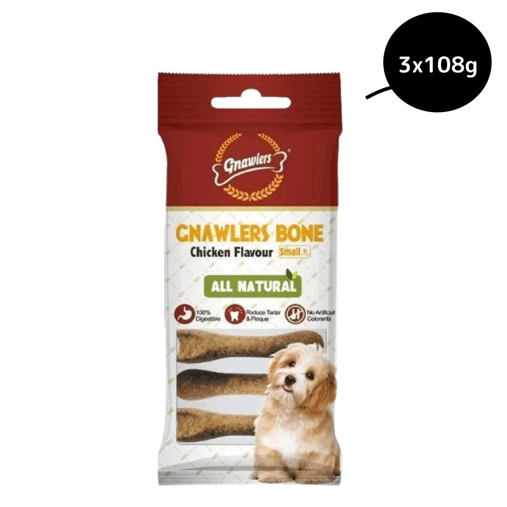 Gnawlers Chicken Bone Dog Treats (3 inch)