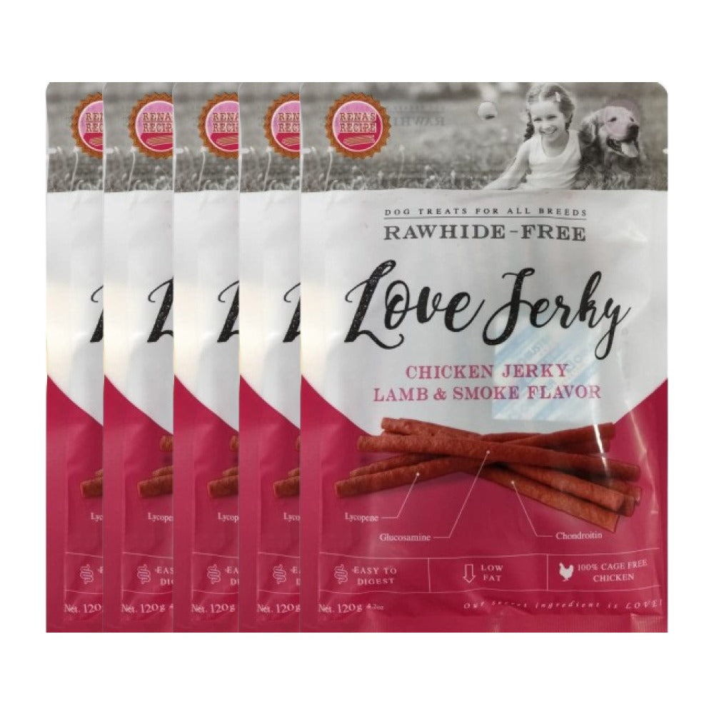 Rena Love Jerky Lamb and Smoke Flavour Chicken Jerky Dog Treats