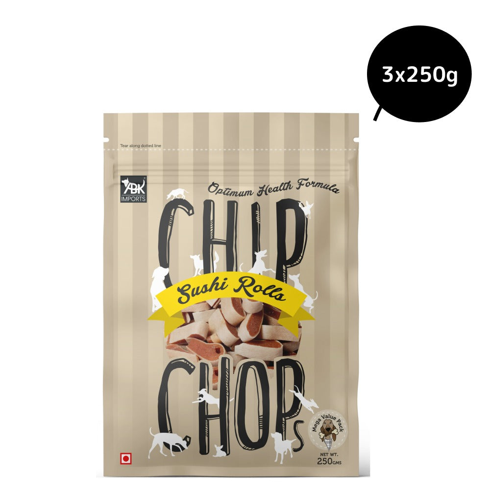 Chip Chops Sushi Rolls Dog Treats