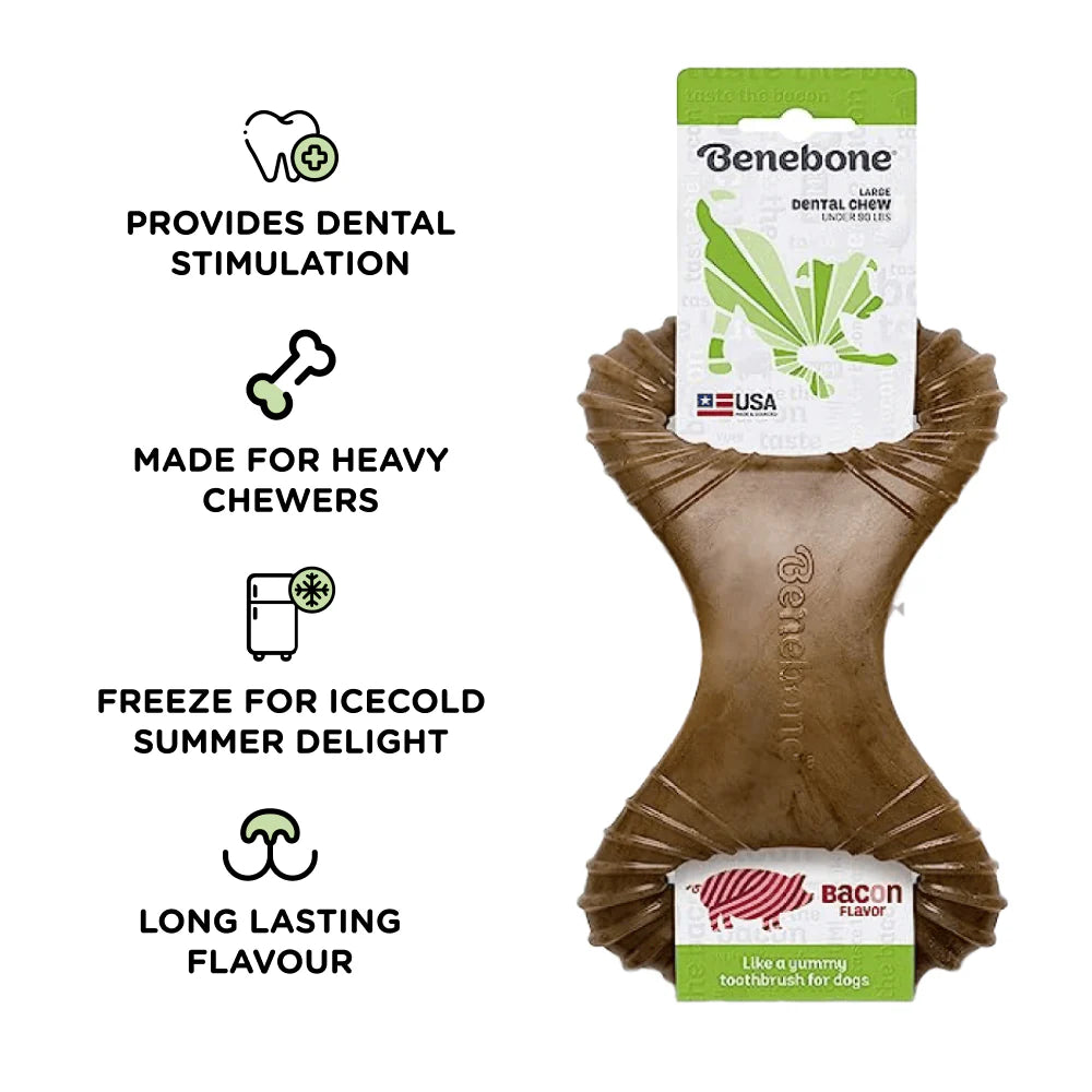 Himalaya Chicken Healthy Adult Treats and Benebone Bacon Flavored Dental Chew Toy for Dogs Combo