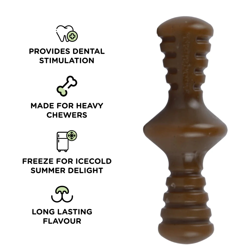 Benebone Peanut Butter Flavored Zaggler Chew Toy for Dogs | For Aggressive Chewers