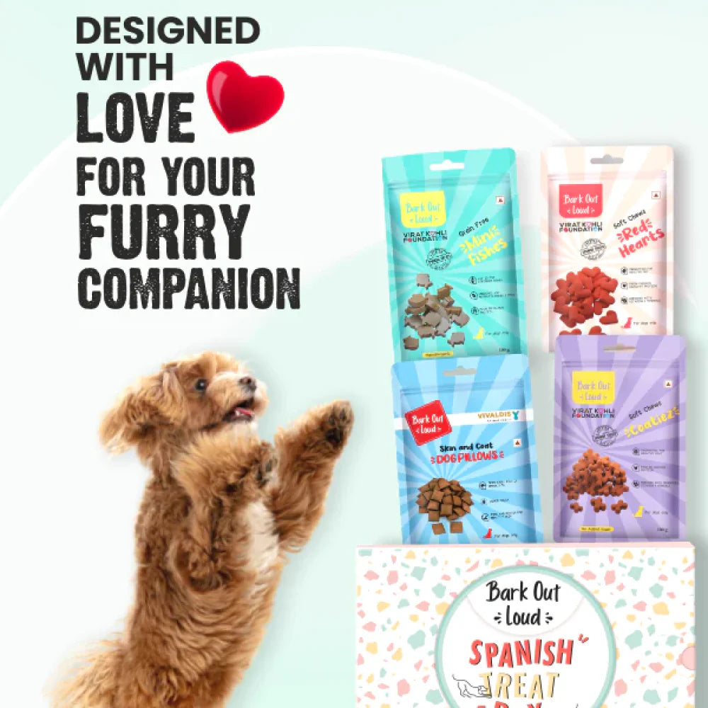 Bark Out Loud by Vivaldis Prefect Gifting Spanish Treat Box for Dogs