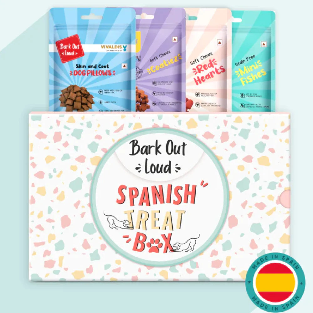 Bark Out Loud by Vivaldis Prefect Gifting Spanish Treat Box for Dogs