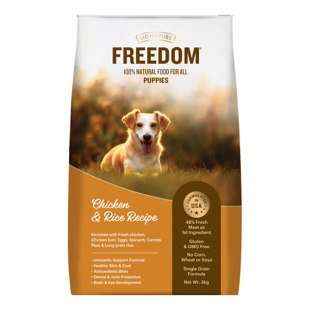 Signature Freedom Chicken and Rice Recipe Puppy Dog Dry Food