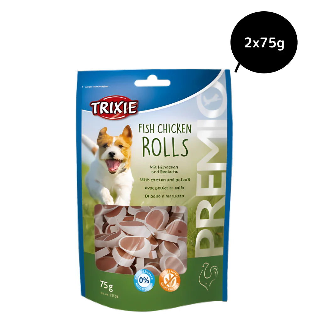 Trixie Premio Fish and Chicken Rolls Dog Treats