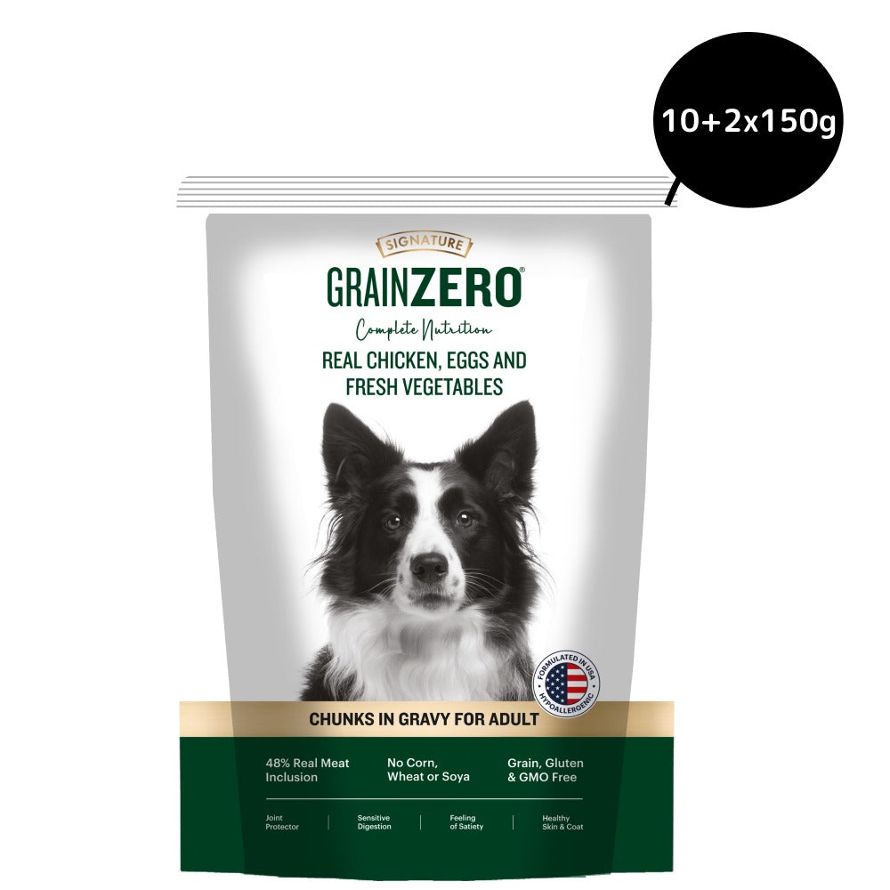 Signature Grain Zero Chicken Chunks Gravy Adult Dog Wet Food