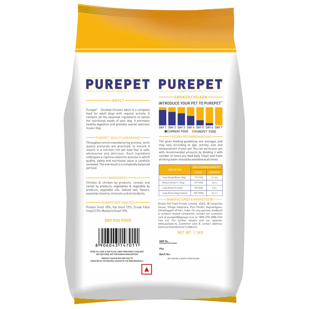 Purepet Smoked Chicken Adult Dry Dog Food