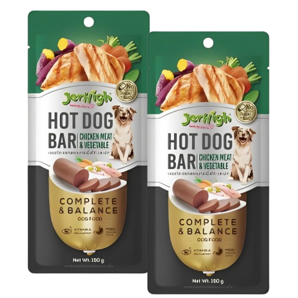 JerHigh Chicken & Vegetable Hot Dog Bar Dog Treats