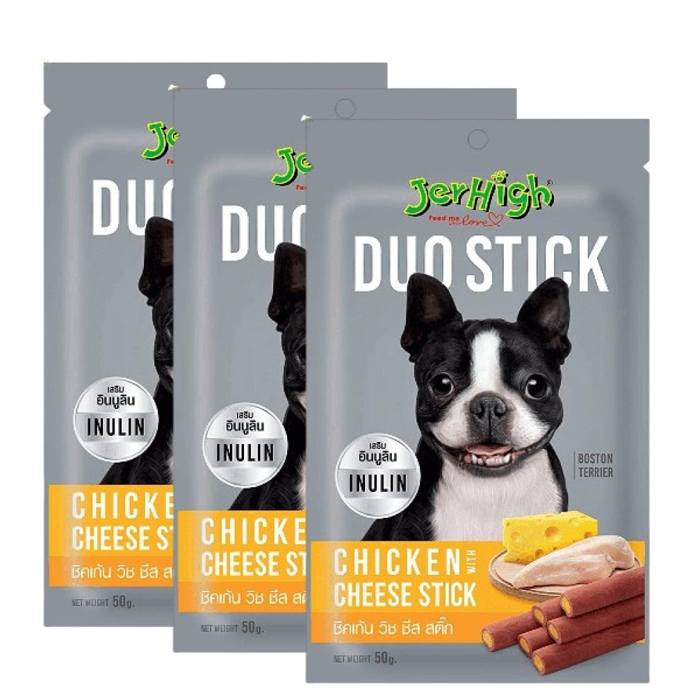 JerHigh Chicken And Cheese Duo Stick Dog Treat