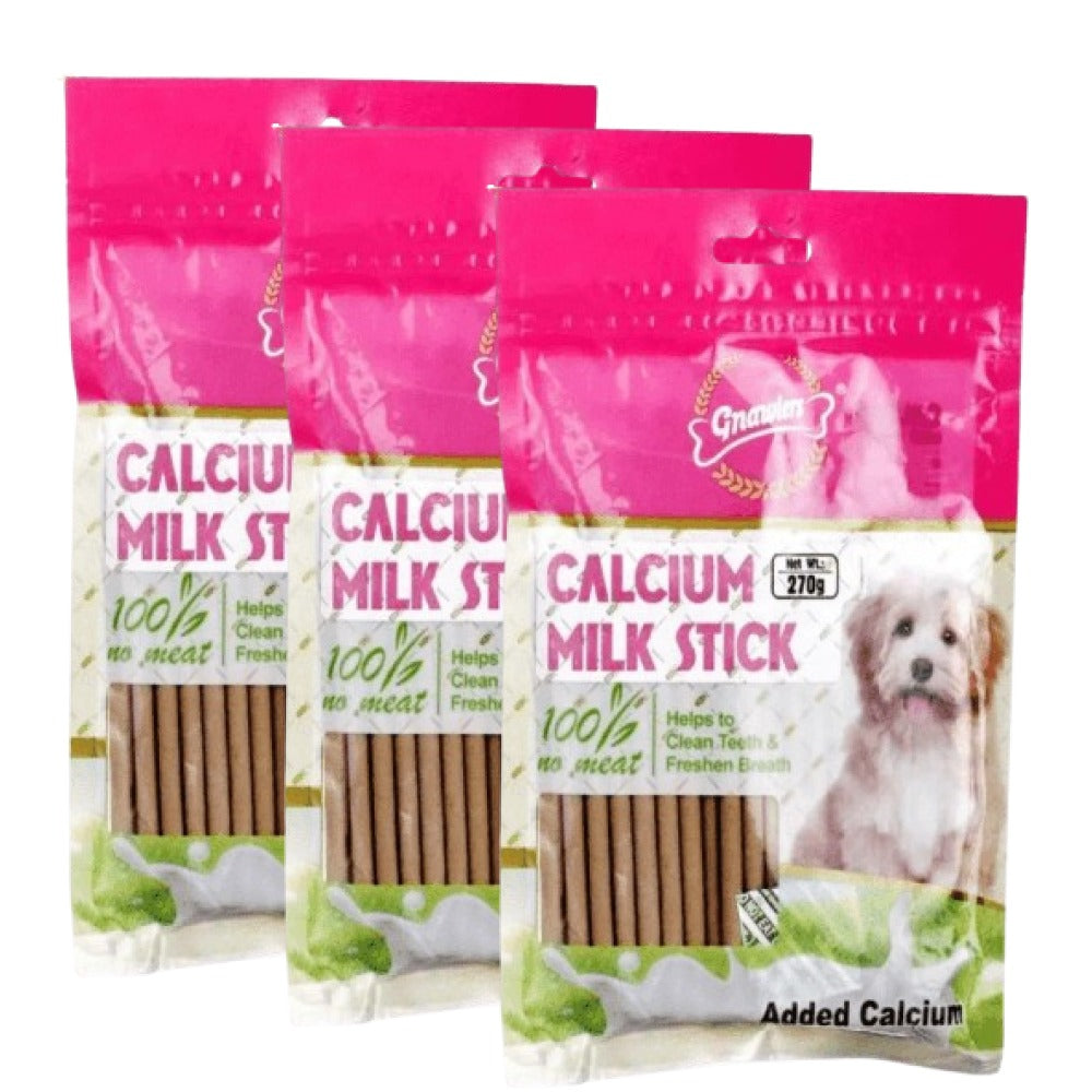 Gnawlers Calcium Milk Stick Dog Treat