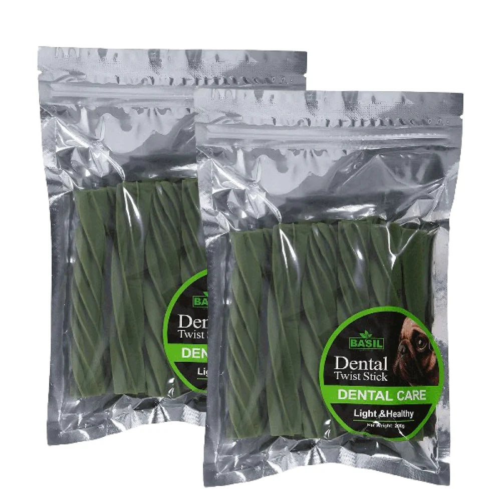 Basil Dental Care Stick Chew Dog Treats