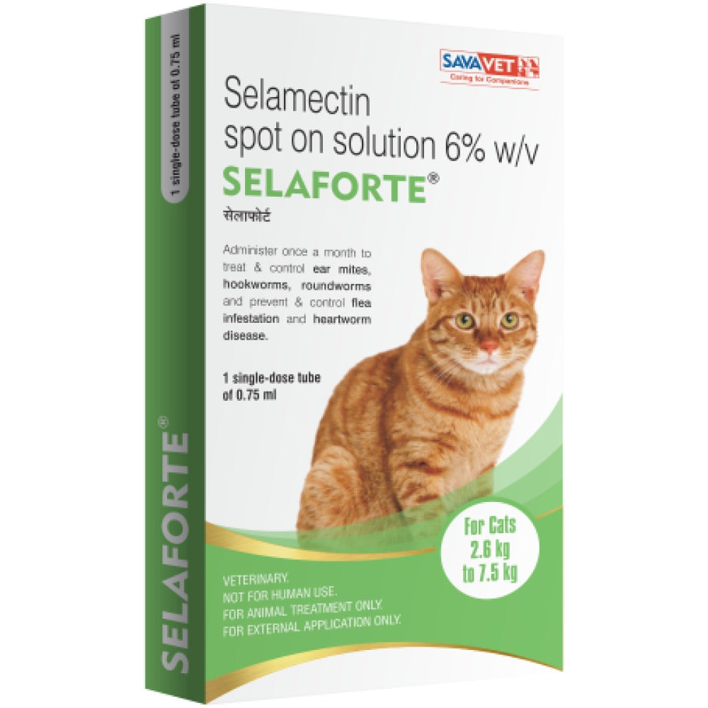 Savavet Selaforte (Selamectin) Tick and Flea Control Spot On for Cats