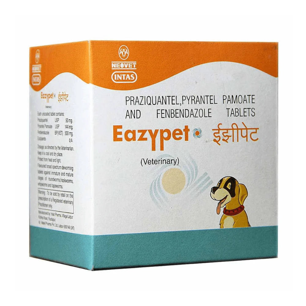 Vetoquinol Fixotic Advance Upto 10kg Spoton and Intas Eazypet Dog Deworming Tablet Combo