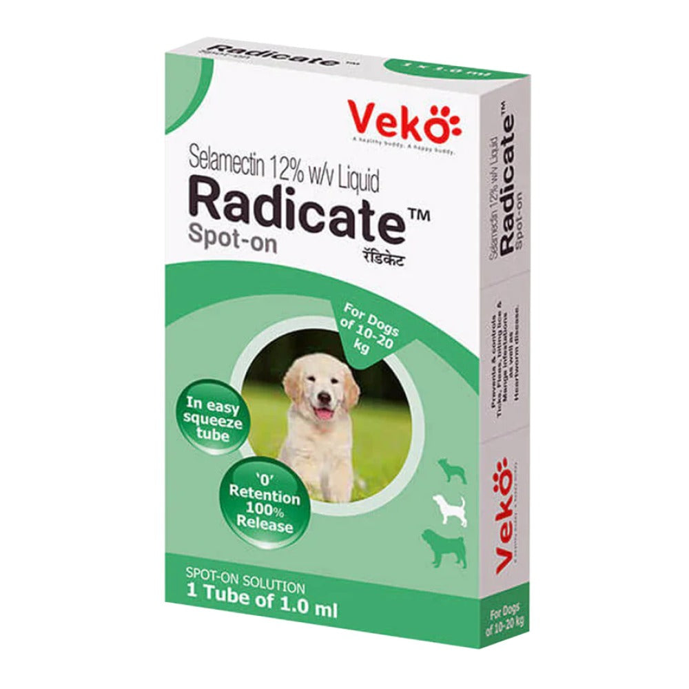 Veko Radicate (Selamectin) Tick and Flea Control Spot On for Dogs