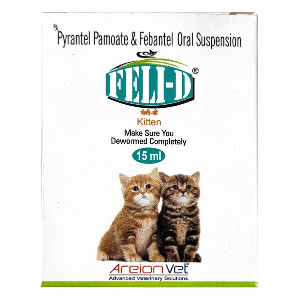 Areion Vet Feli D Suspension Kitten Dewormer and Tick Free Anti Tick & Flea Spray Combo