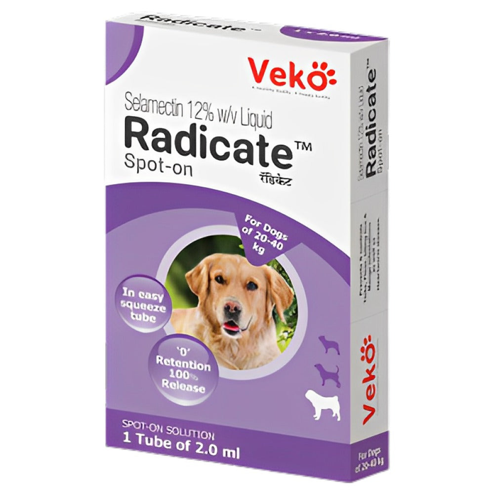 Veko Radicate (Selamectin) Tick and Flea Control Spot On for Dogs