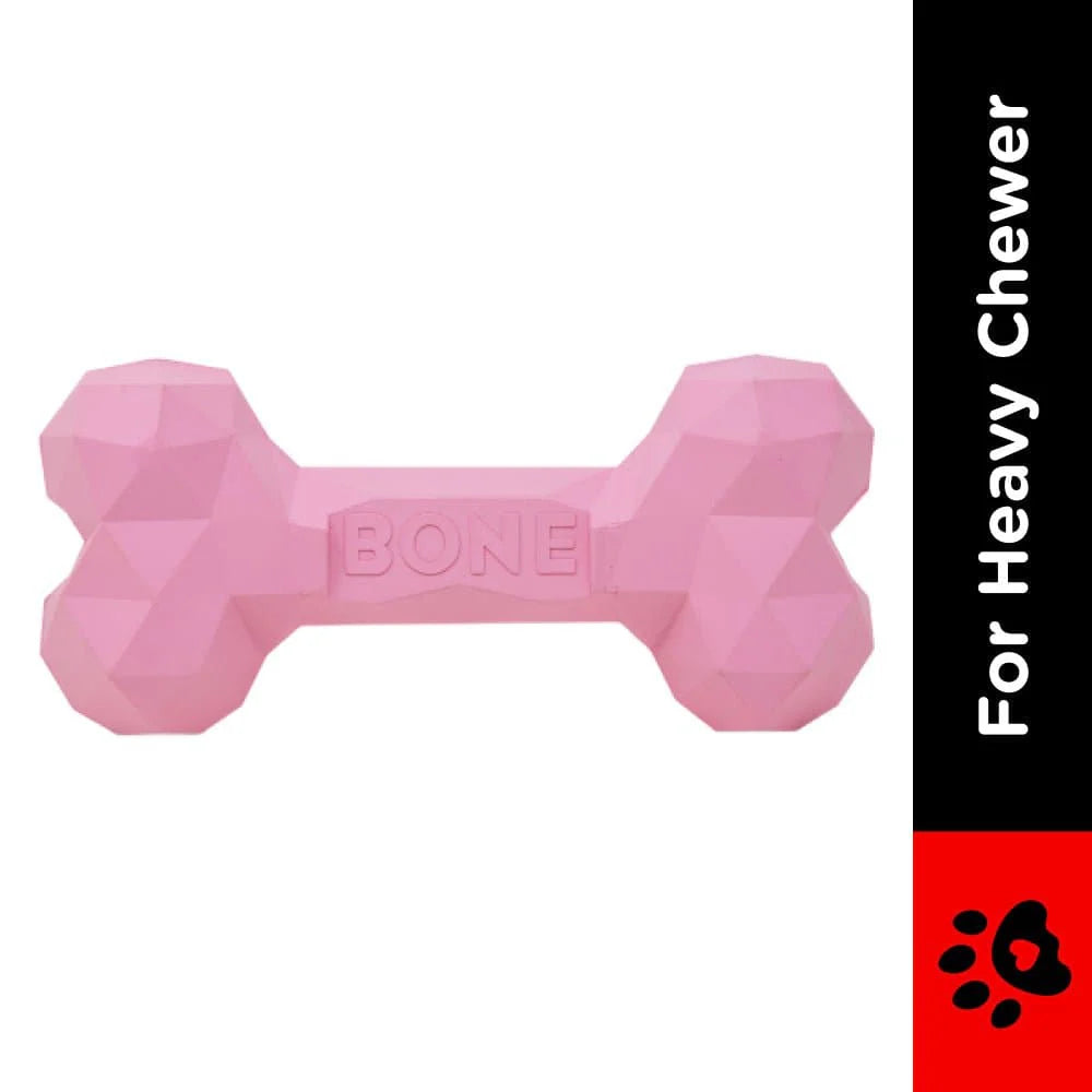 Barkbutler Chu the bone Treat Dispensing Toy for Dogs (Pink)