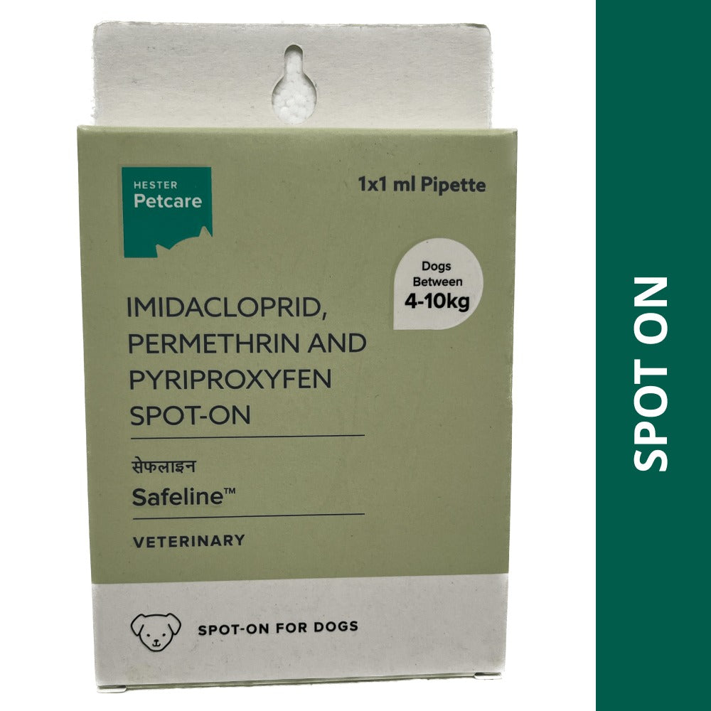 Hester Safeline (Imidacloprid) Tick and Flea Control Spot On for Dogs