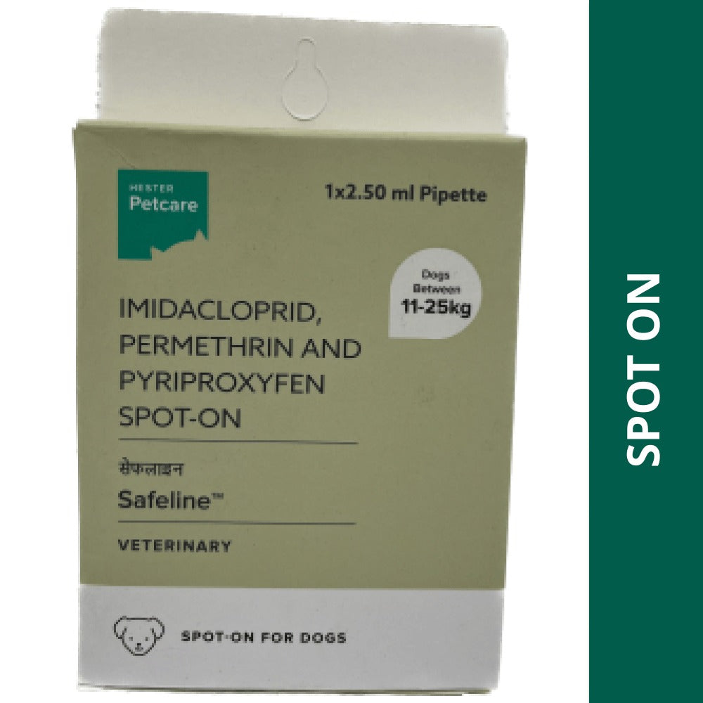 Hester Safeline (Imidacloprid) Tick and Flea Control Spot On for Dogs