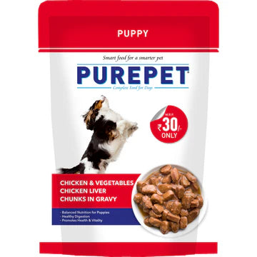 Purepet Chicken & Vegetable Chunks in Gravy Puppy Dog Wet Food