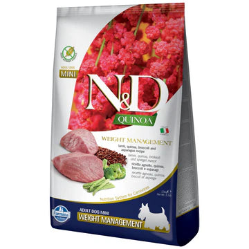 Farmina N&D Quinoa Lamb Weight Management Grain Free Adult Mini Dog Dry Food