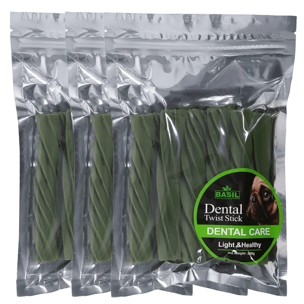 Basil Dental Care Stick Chew Dog Treats