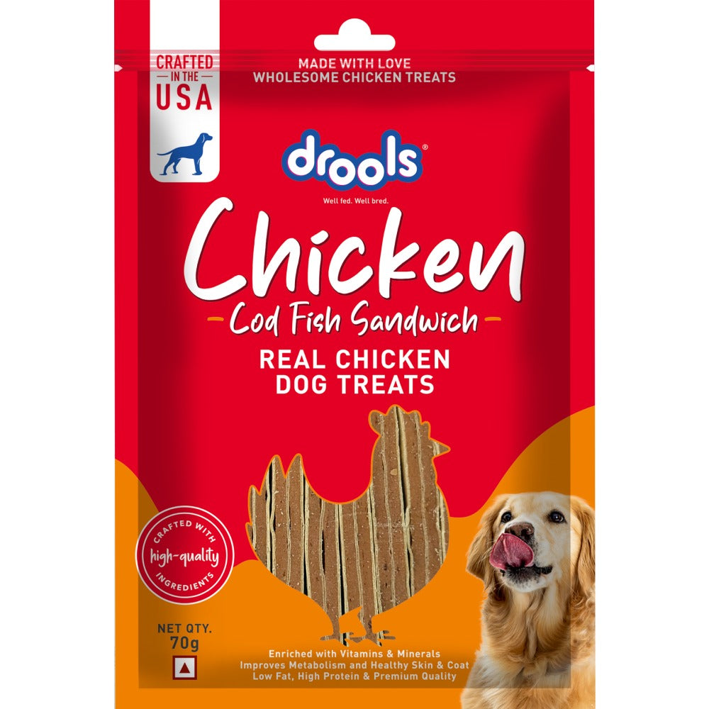 Drools Cod Fish Sandwich Treats for Dogs