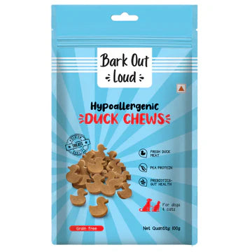 Bark Out Loud Hypoallergenic Duck Meat Treats for Cats and Dogs