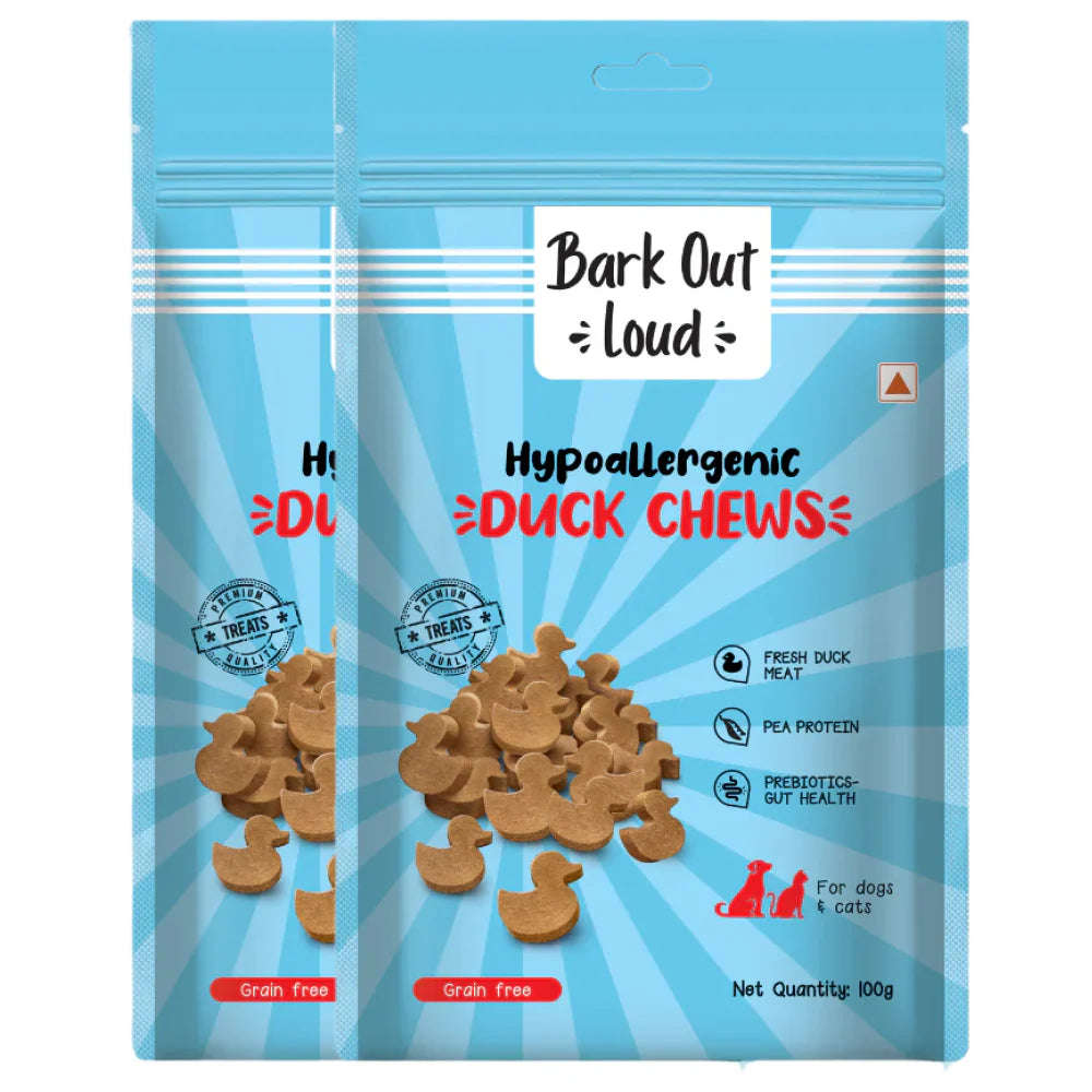 Bark Out Loud Hypoallergenic Duck Meat Treats for Cats and Dogs