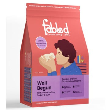 Fabled Well Begun Fresh Chicken Turkey and Duck Puppy Starter Dry Food (Limited Shelf Life)